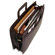 Jack Georges University Double Gusset Zip Top Tri-Pocket Briefcase