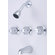 Central Brass Volume Control Tub and Shower Faucet with Spout and Shower