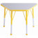 ECR4kids 20" x 33" Trapezoid Learning Table in Gray