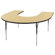 ECR4kids 60" x 66" Horseshoe Shaped Adjustable Activity Table in Maple