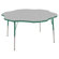 ECR4kids 60" Flower Shaped Adjustable Activity Table in Gray