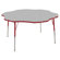ECR4kids 60" Flower Shaped Adjustable Activity Table in Gray