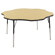 ECR4kids 60" Flower Shaped Adjustable Activity Table in Maple
