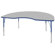 ECR4kids 48 x 72 Kidney Shaped Adjustable Activity Table in Gray