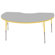 ECR4kids 48 x 72 Kidney Shaped Adjustable Activity Table in Gray