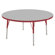 ECR4kids 48" Round Adjustable Activity Table in Gray