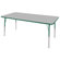 ECR4kids 36" x 72" Rectangular Adjustable Activity Table in Gray
