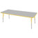 ECR4kids 30" x 72" Rectangular Adjustable Activity Table in Gray