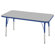 ECR4kids 24" x 48" Rectangular Adjustable Activity Table in Gray
