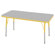 ECR4kids 24" x 48" Rectangular Adjustable Activity Table in Gray