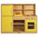 ECR4kids Colorful Essentials 4-in-1 Play Kitchen