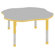 ECR4kids 48" Clover Shaped Adjustable Activity Table in Gray