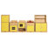 ECR4kids Colorful Essentials Five Piece Play Kitchen
