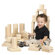 ECR4kids 154 Pieces Hardwood Building Block