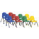 ECR4kids 10" Plastic Stack Chair with Chrome Legs (Set of 10)