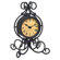Infinity Instruments Black Wrought Iron Table Clock