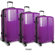 J World Concord 3 Piece Polycarbonate Expandable Spinner Luggage Set