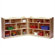Steffy Wood Products 36" Scalloped Fold and Lock Mobile Storage Unit