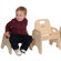 Steffy Wood Products 11" Wood Classroom Toddler Stackable Chair