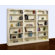 A&E Wood Designs Cape Cod Tall 3-Piece Wall Bookcase in Pearl White