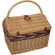 Sutherland Baskets Farmhouse Picnic Basket in Blue Plaid