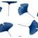 Marimekko Biloba Wallpaper in Blue and White by Kristina Isola