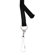 Baumgartens Breakaway Lanyard, w/ Hook N Loop, 36", Black