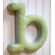 New Arrivals "b" Fabric Letter in Blue / Green