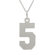 Skyline Silver Sterling Silver Number "5" Necklace