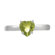 Skyline Silver Sterling Silver Heart Peridot Solitaire Ring