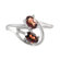Skyline Silver Sterling Silver Two Stone Oval Garnet Ring