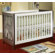 Sorelle City Lights Commuter Convertible Crib Set in Two Tone White / Esprsso