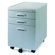 New Spec Inc MP-01 Mobile File Cabinet with Two Drawers in Light Grey