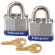 Master Lock Company Master Lock High Security Padlocks, Silver, 2 per Pack