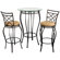 Hazelwood Home Three Piece Pub Table Set in Galaxy Bronze