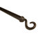 BCL Drapery Hardware Hook Curtain Rod in Black