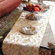 Violet Linen Luxury Damask Design Table Runner