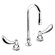 Delta 8" Below Double Handle Widespread Kitchen Faucet with Lever Handles