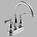 Delta Porter Centerset Bathroom Faucet with Double Lever Handles