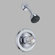 Delta Classic Pressure Balanced Knob Handle Shower Head and Trim in Chrome