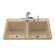 Kohler Deerfield Self Rimming Kitchen Sink in Mexican Sand with Four Hole Faucet Drilling
