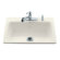Kohler Bakersfield Self Rimming Kitchen Sink in Biscuit with Three Hole Faucet Drilling