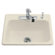 Kohler Mayfield Self Rimming Kitchen Sink in Almond with Single Hole Faucet Drilling