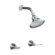 Kohler Revival Shower Faucet with Scroll Lever Handles and Standard Showerarm and Flange