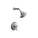 Kohler Revival Rite-Temp Pressure-Balancing Shower Faucet Trim with Scroll Lever Handle and Standard Showerarm and Flange