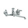 Kohler Wall Mount Sink Faucet with Threaded Swing Spout, Vacuum Breaker and Double Lever Handle