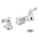 Moen M-Dura Double Handle Widespread Bathroom Faucet with Grid
