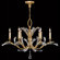 Fine Art Lamps Beveled Arcs Gold 6 Light Chandelier