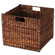 Household Essentials Banana Leaf Storage Bin in Stained Dark Brown