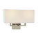 George Kovacs by Minka  Wall Sconce in Brushed Nickel with White Fabric Shade
